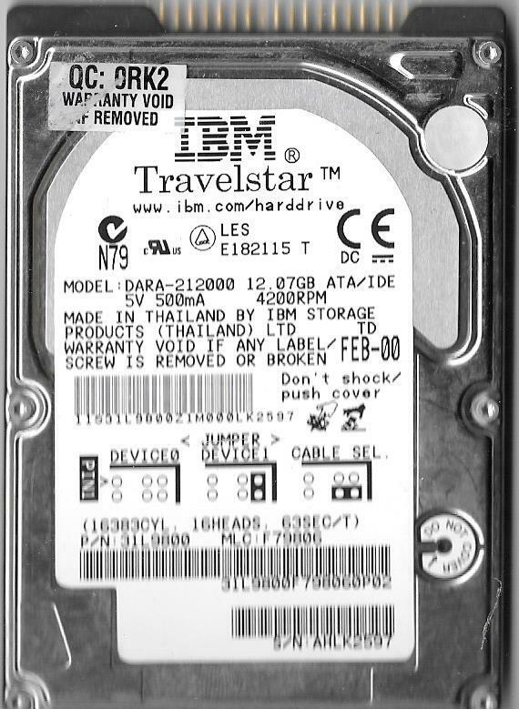 IBM DARA-212000 12.07GB 2.5\