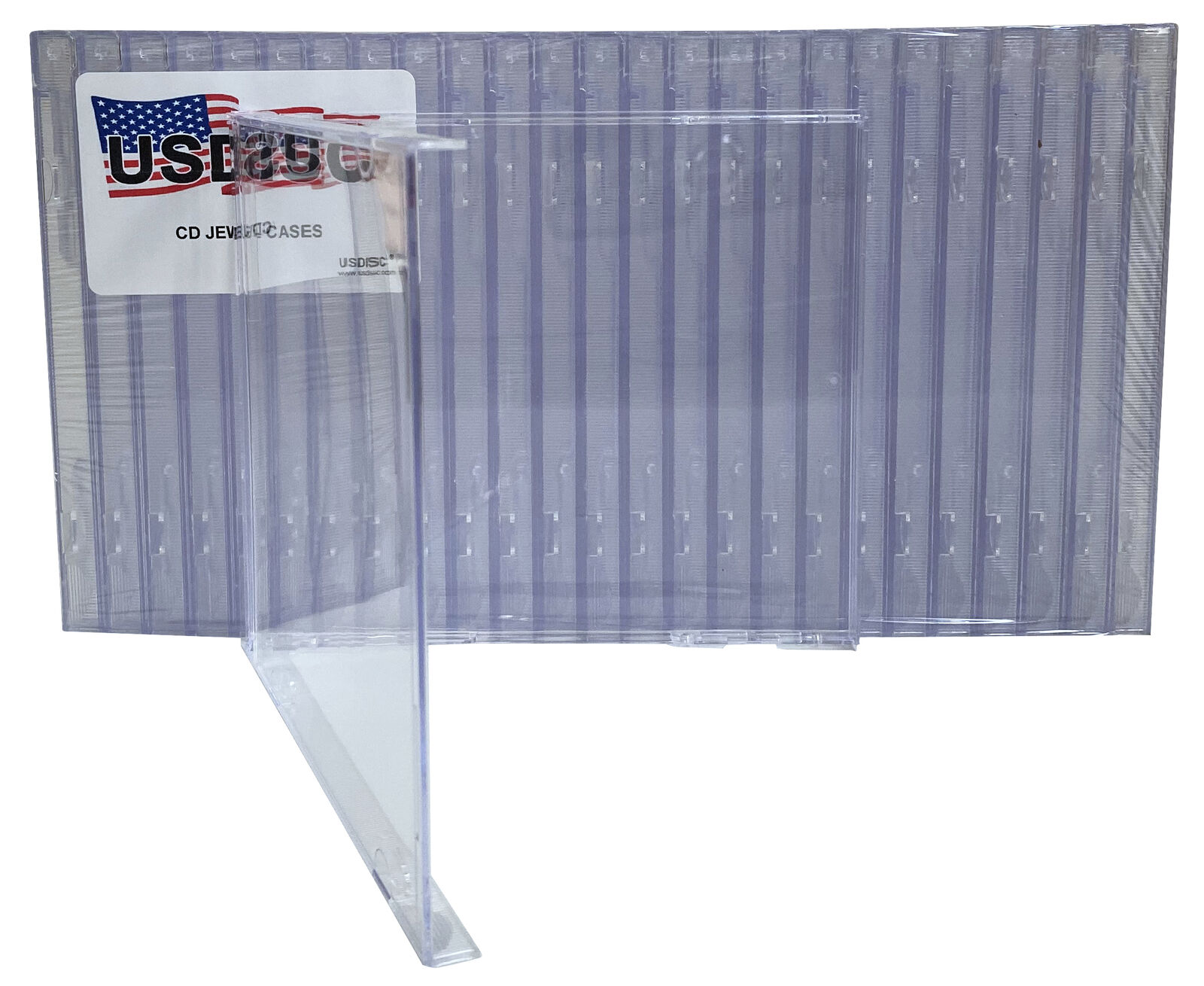 USDISC CD Jewel Cases Standard 10.4mm No Tray, Single 1 Disc (Clear) Lot