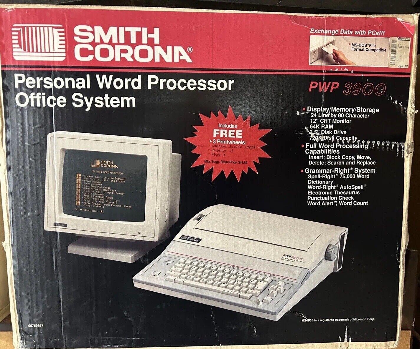 Smith Corona PWP 3900 New In Box Never Removed