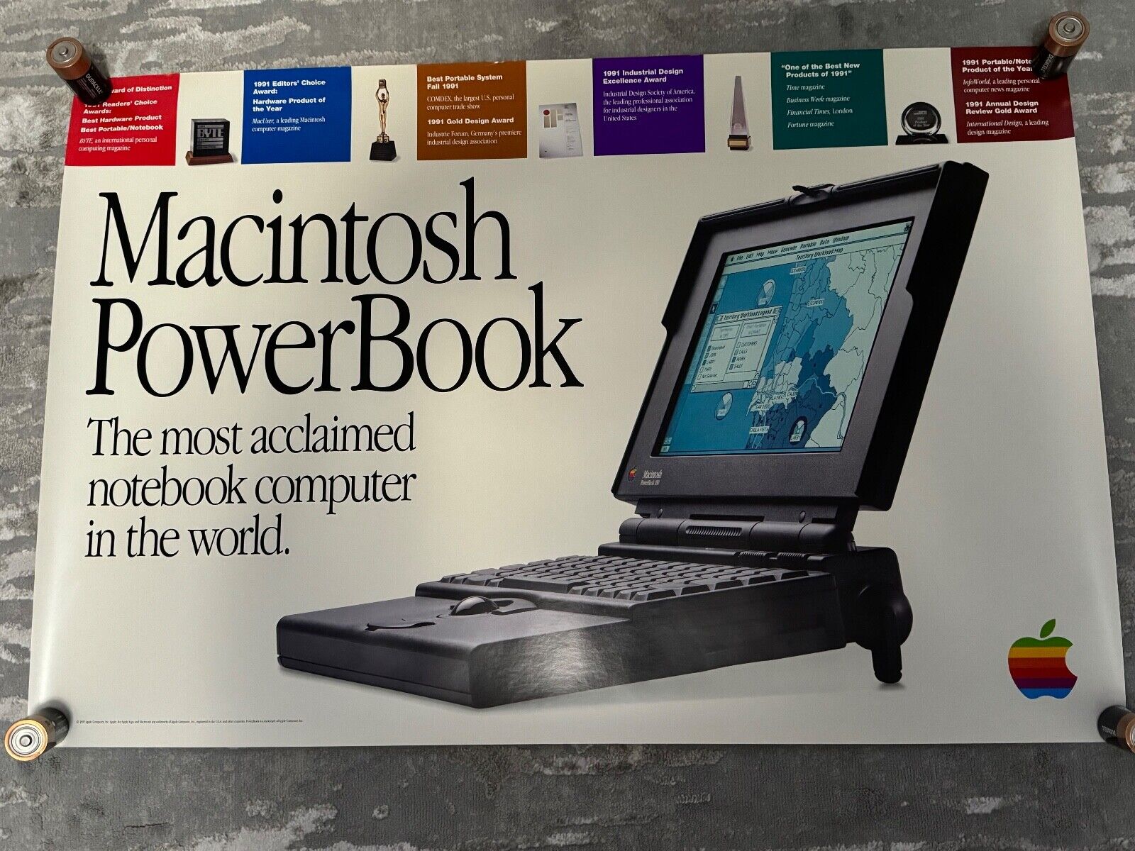 Vintage Apple Macintosh PowerBook Introduction Poster