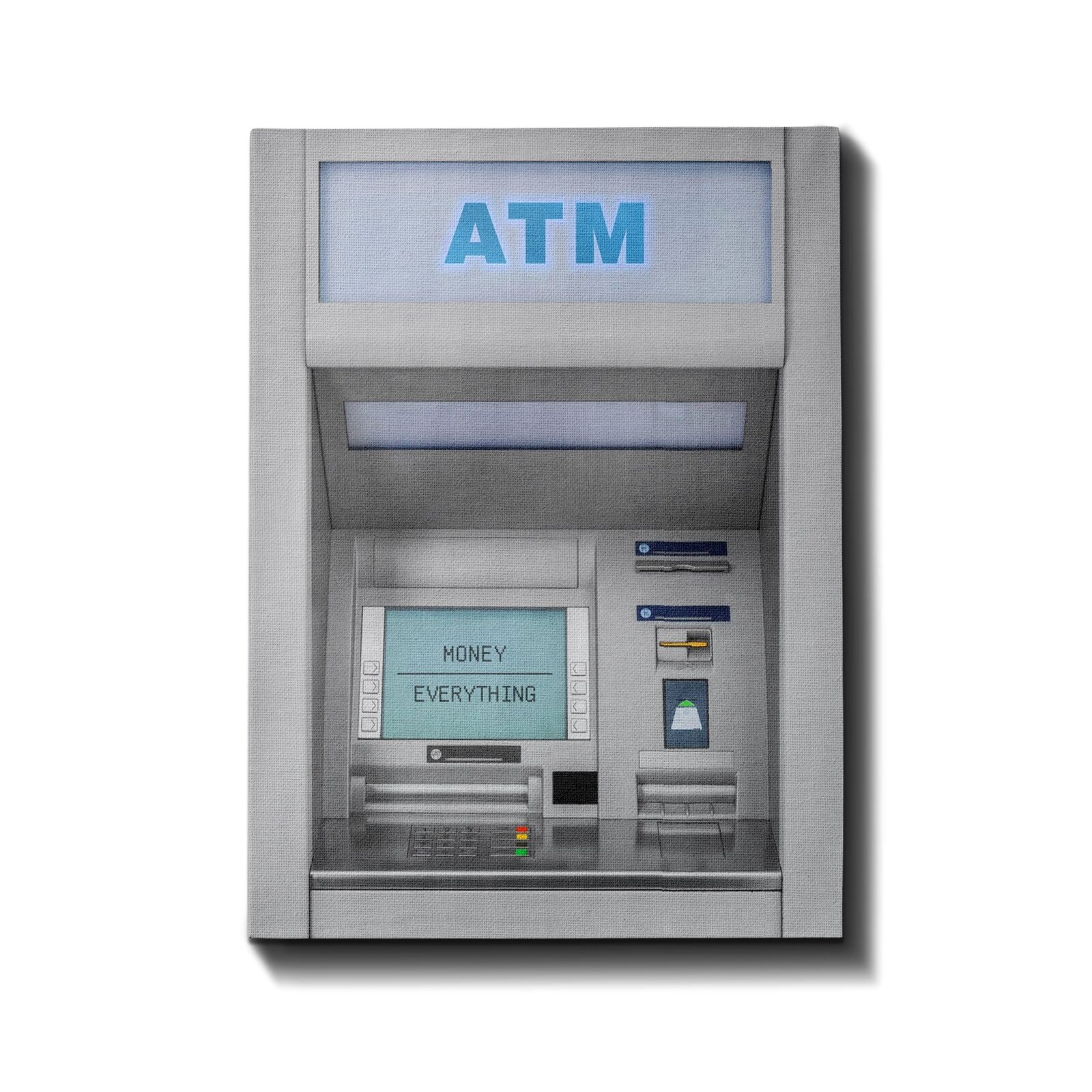 ATM Machine ( White Edition ) - Motivational Wallart, Money Canvas