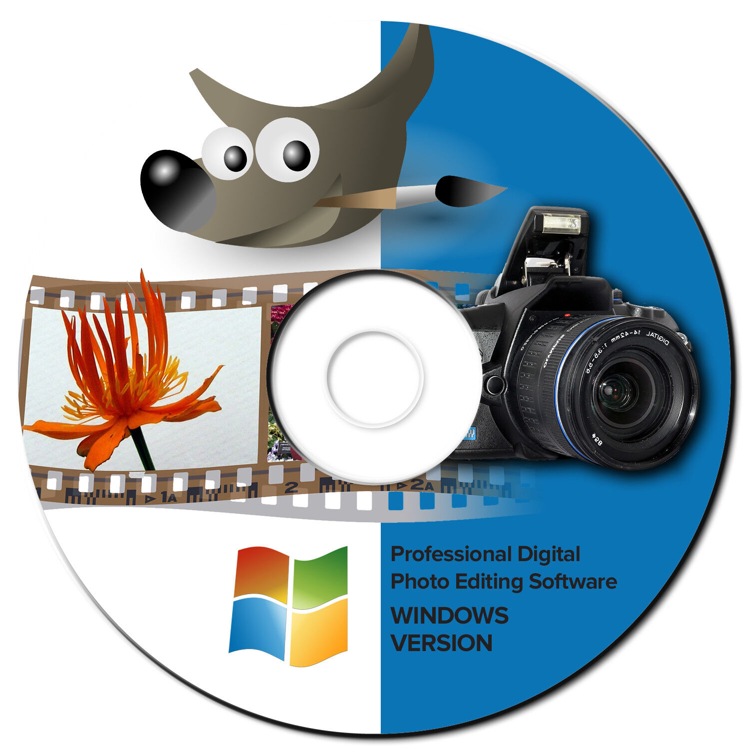 NEW 2018 Professional Photo Image Editing Software-GIMP-with Photo shop Guide-CD