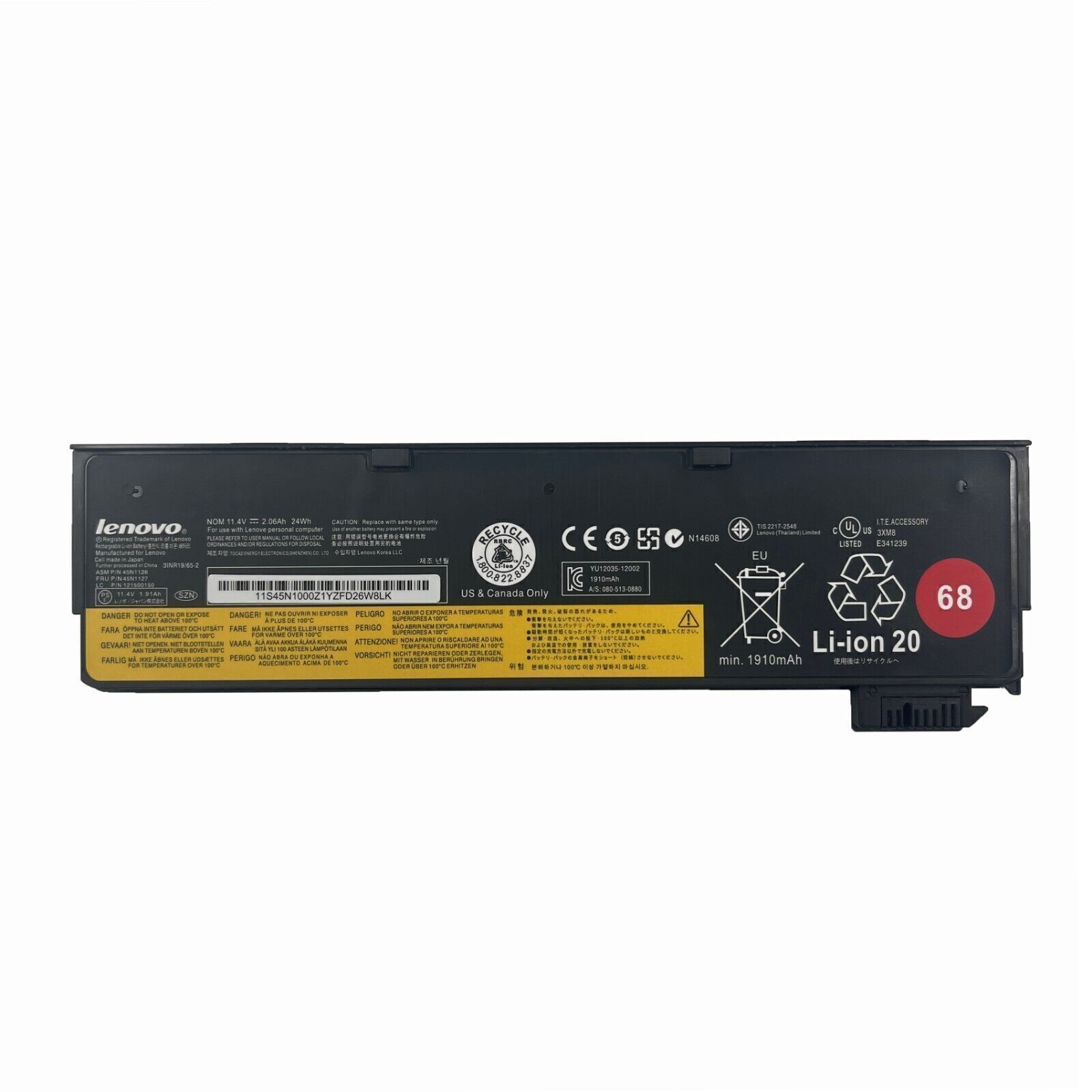 68 Genuine 24Wh X240 Battery For Lenovo Thinkpad X240s W550 L450 T440s T460p US