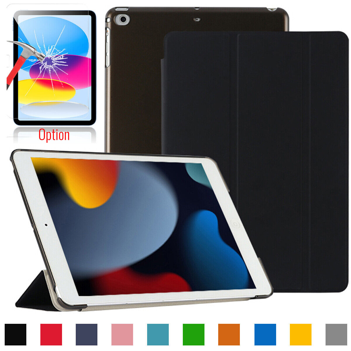 For Apple iPad 9.7/10.2/10.9/11 inch Leather Stand Case Cover/Screen Protector