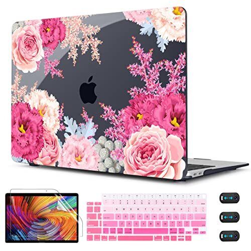 Floral Case Cover for MacBook Air 13 Inch 2020 2021 2019 2018 Release A2337 M...