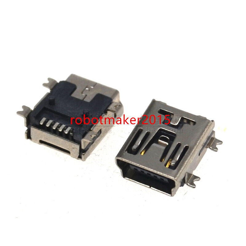 50 x Mini USB Jack Connector Port Type B Female 5-Pin SMT SMD Socket