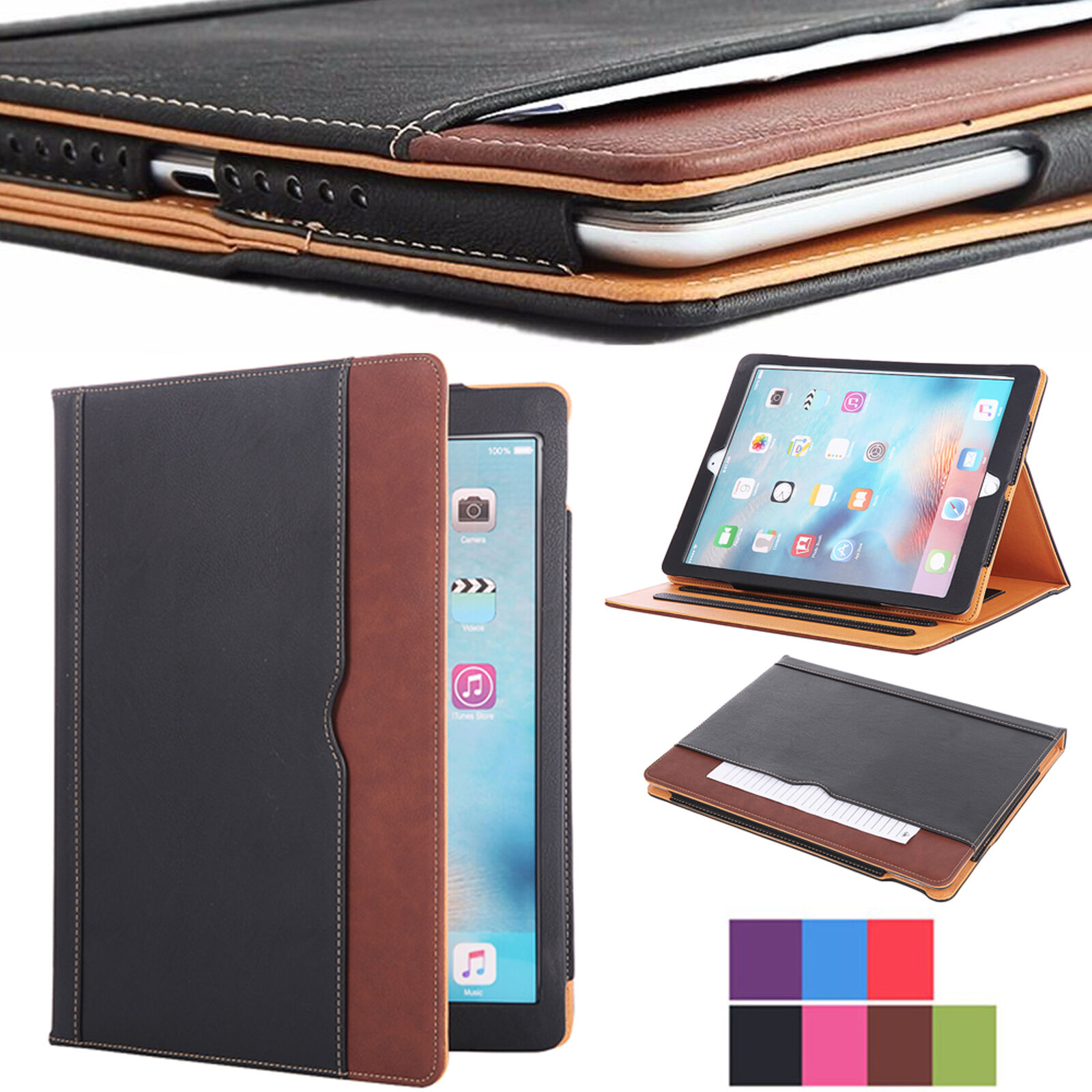 iPad 9.7 6th Generation 2018 Soft Leather Smart Cover Case Sleep Wake For Apple