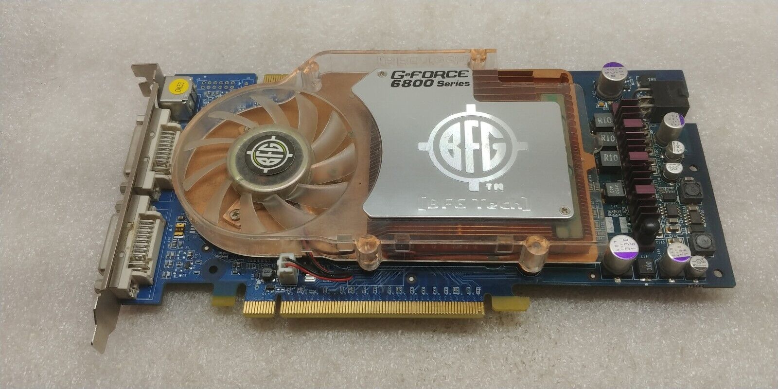 BFG Tech NVIDIA GeForce 6800 GT OC 256MB GDDR3 Video Card AGP BFGR68256GTOC F SH