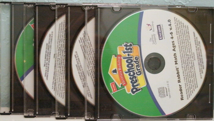 Preschool-1st Grade, 4 CD-ROMs: Reader Rabbit, Arthur, Blue\'s Clues, Dr. Seuss