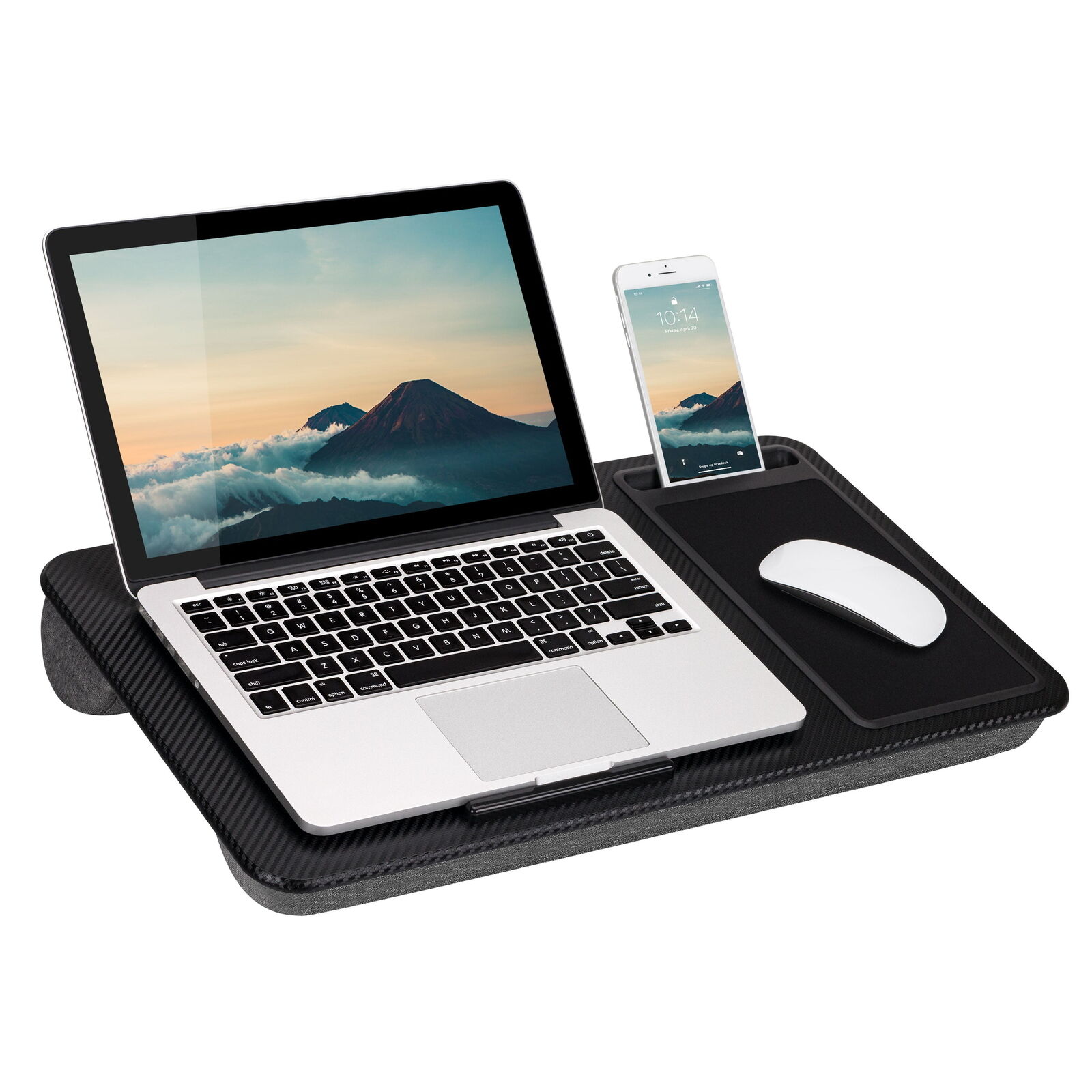 LapGear Home Office Lap Desk with Mouse Pad and Phone Holder, 21.1