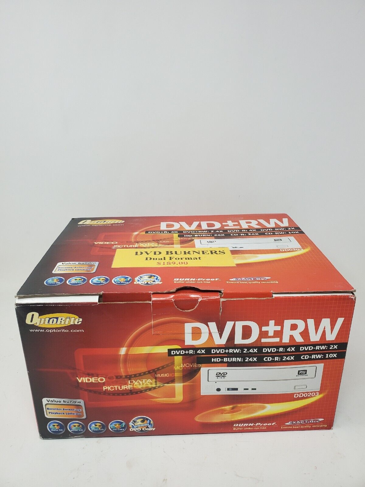 Optorite DD0203 4 x DVD +RW/-RW Drive New VTG 2003