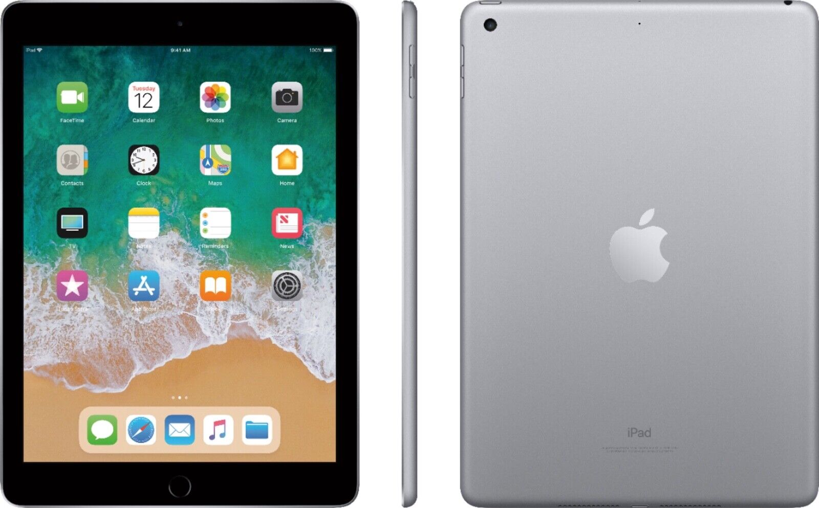 Apple iPad 5 (5th Gen) 128GB Space Gray WiFi-Only Rare iOS 13 (13.3.1) | A-Grade