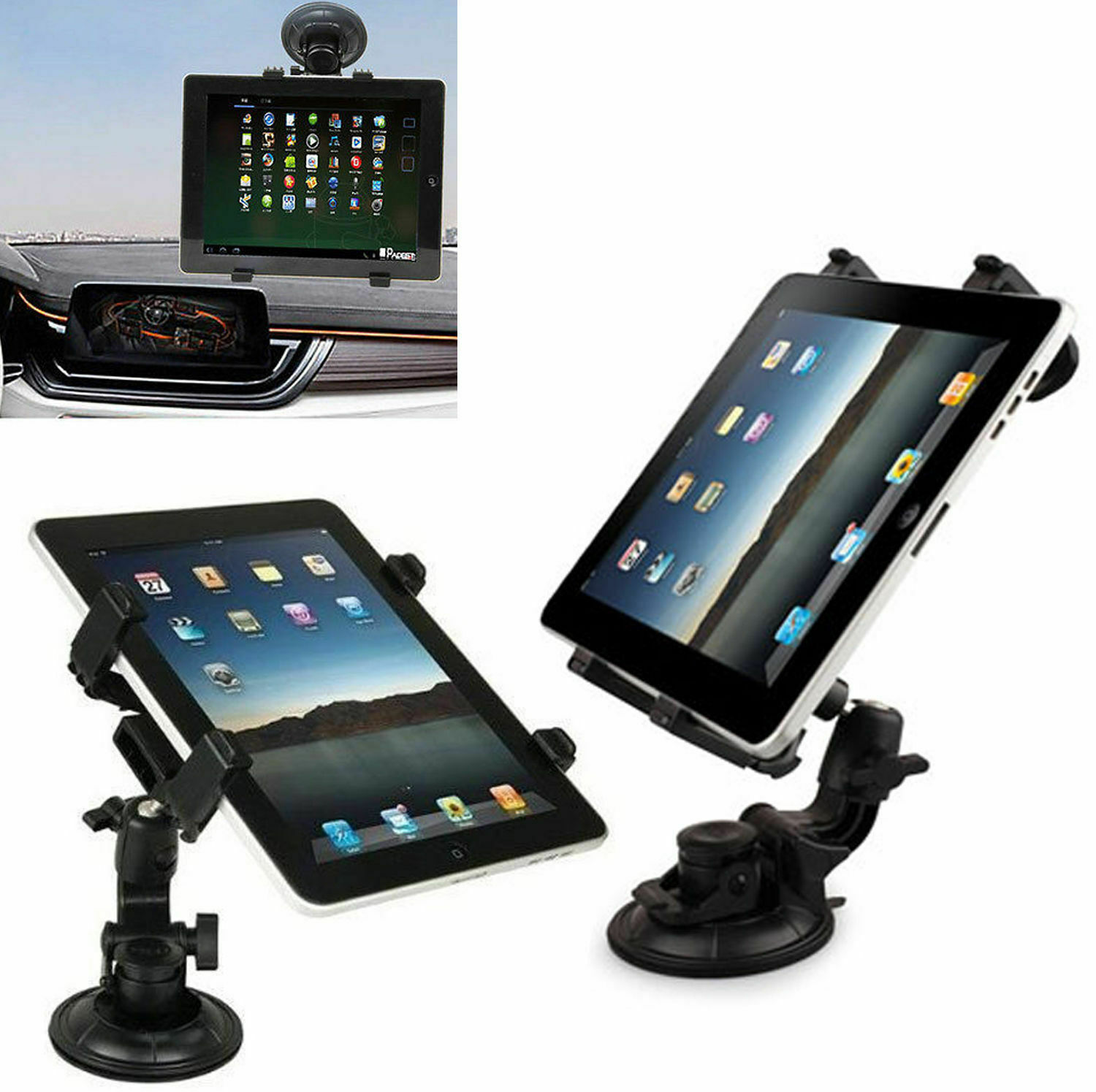 Universal In Car Windscreen Suction Mount Holder For iPad Tablet 7\