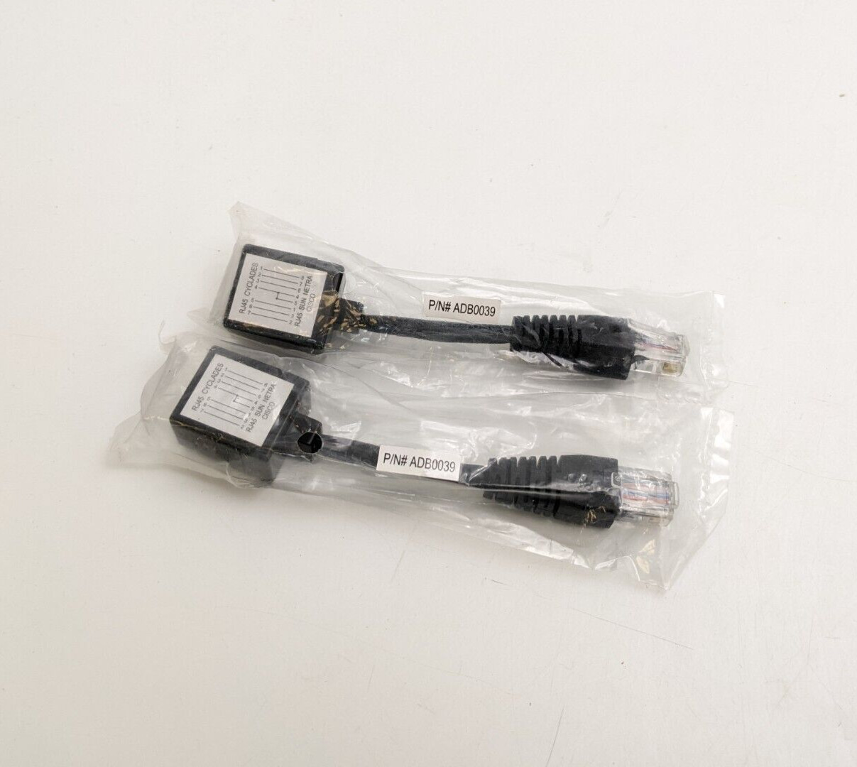 2PC Avocent ADB0039 Catalyst Crossover Adapter RJ45F to RJ45M Connector Cisco