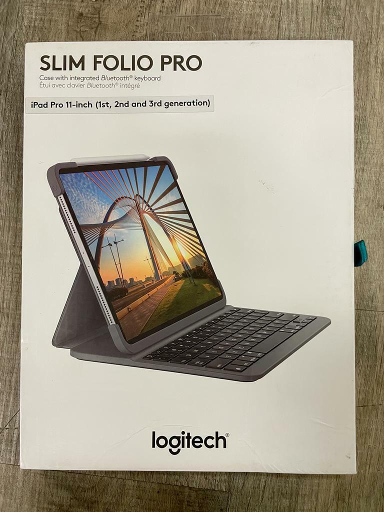 Logitech Slim Folio Pro Bluetooth Keyboard Case iPad Pro 11 1/2/3 Gen 920-009682