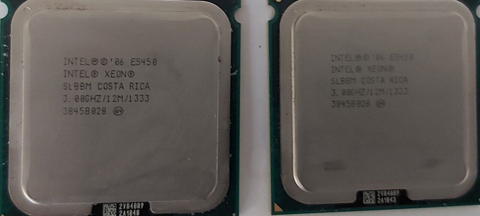 2 x Intel Xeon E5450 3.0Ghz Quad Core SLBBM CPU  1333 MHz  SERVER CPU USE