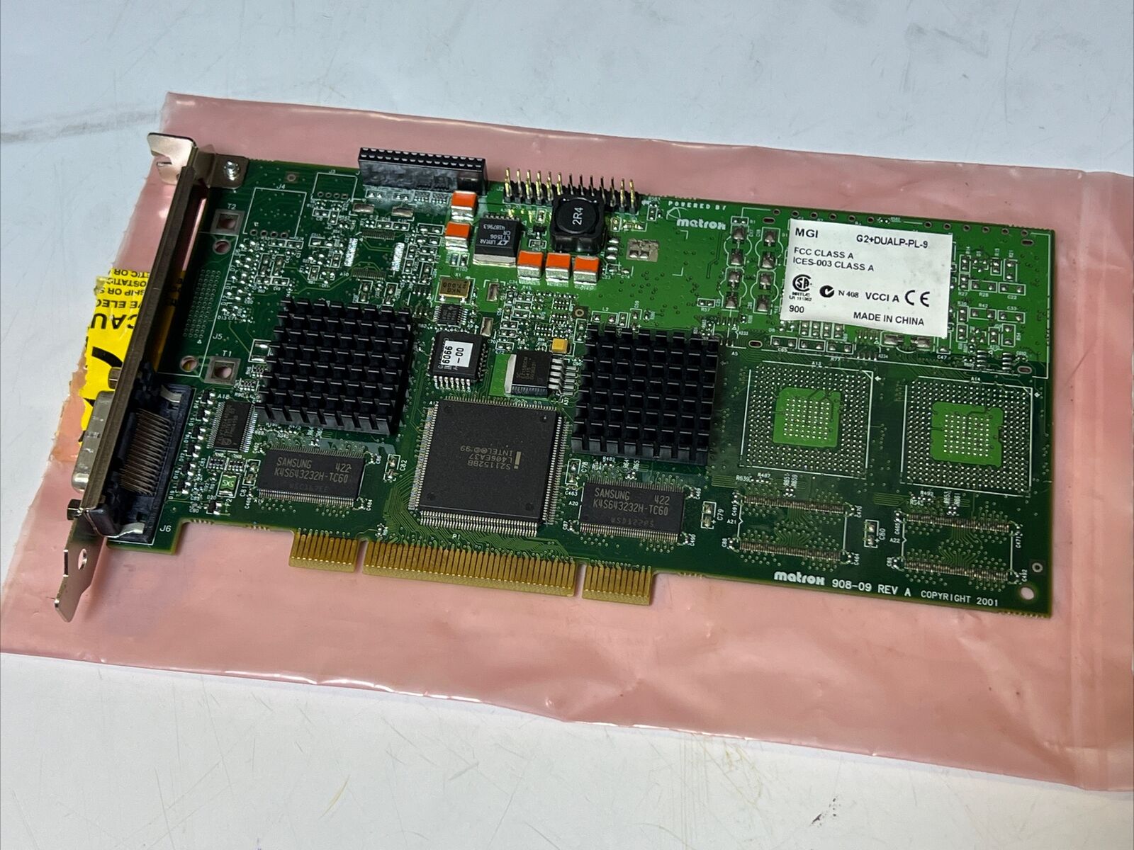 Matrox G200 G2+DUALP-PL-9 16 MB PCI Dual Output Video Adaptor Card Working Pull