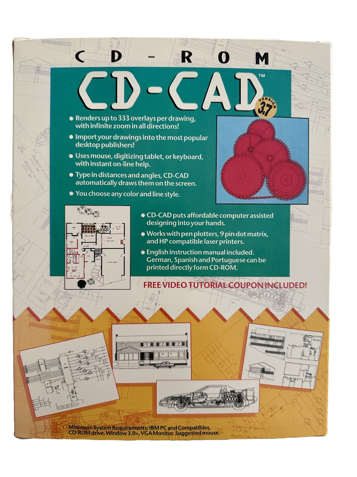 Very Rare Vintage 1992 CD-CAD by Wizardware Multimedia, Ltd