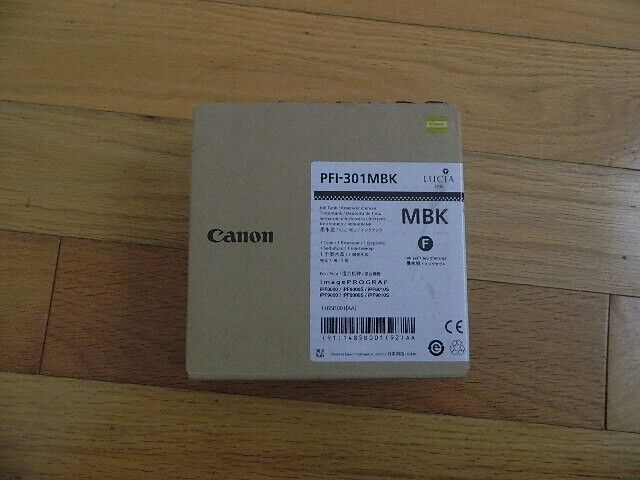 2021 GENUINE Canon PFI-301MBK Matte Black Ink Tank IPF9000 IPF8000 IPF8100 NEW