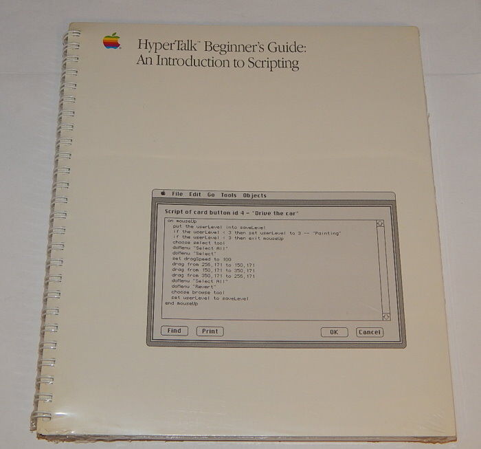 Apple Macintosh HyperTalk beginner\'s Guide Intro to Scripting NEW UNOPENED