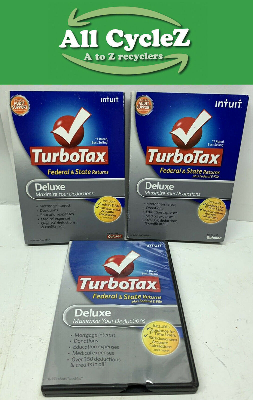 TurboTax Deluxe Federal+State Year 2009,2010,2011 New Condition