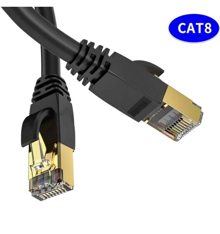 Cat 8 Ethernet RJ45 LAN Cable Super Speed 40Gbps Patch Network Gold Plated Lot