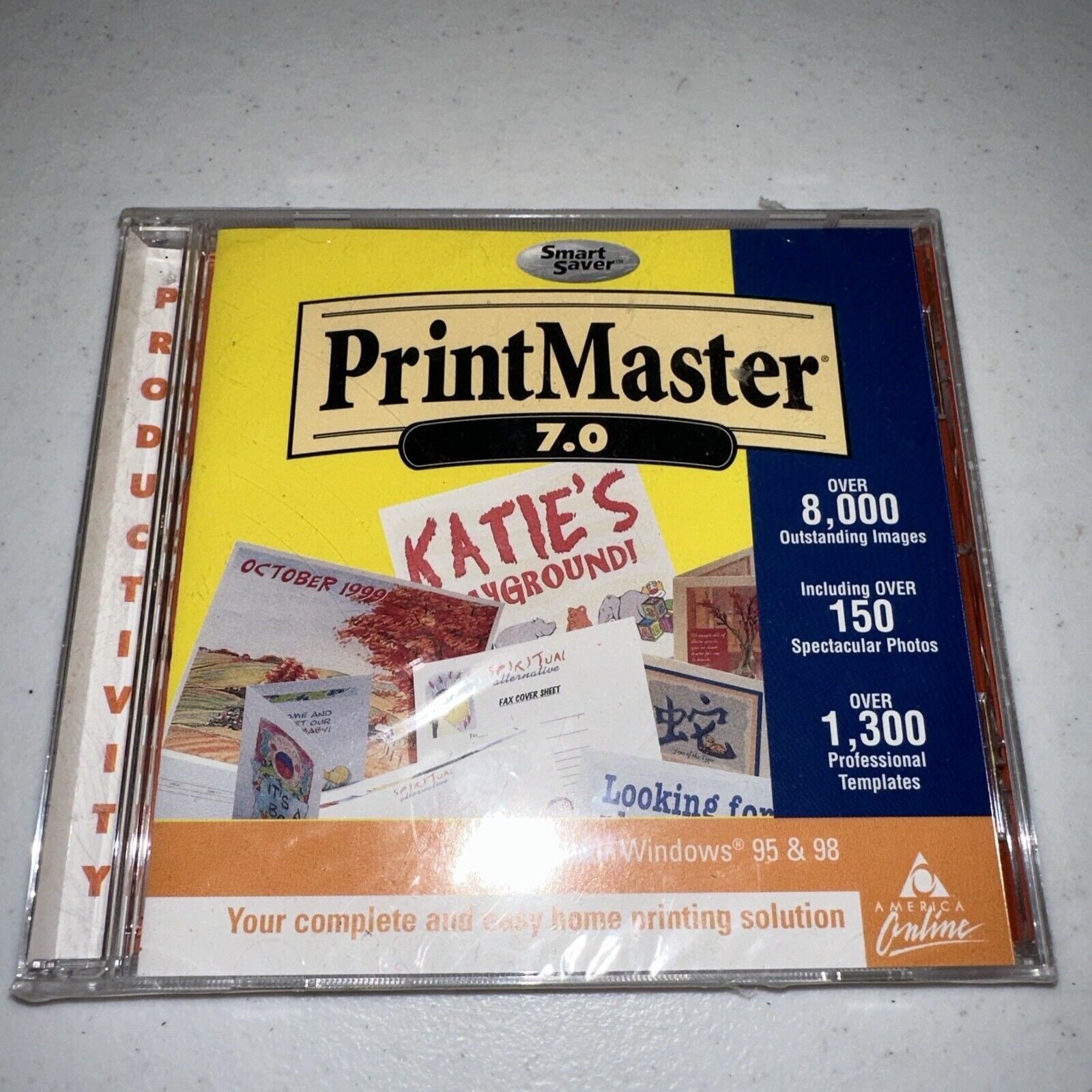 New, Sealed PRINT MASTER 7.0; DESKTOP PRINTING - GREETING CARDS, ETC. WIN 95/98