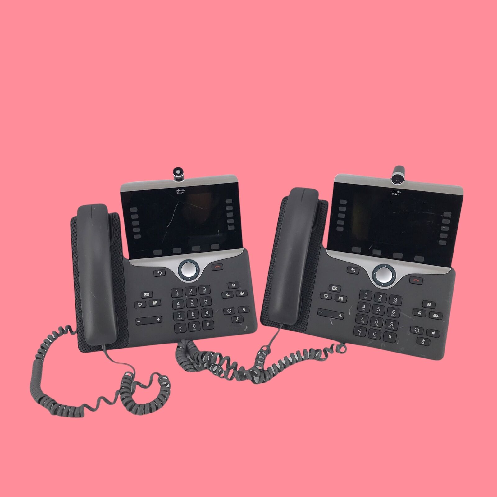 Lot of 2 Cisco CP-8865-K9 Wi-Fi IP VolP Video Business Desk Phone #L6356