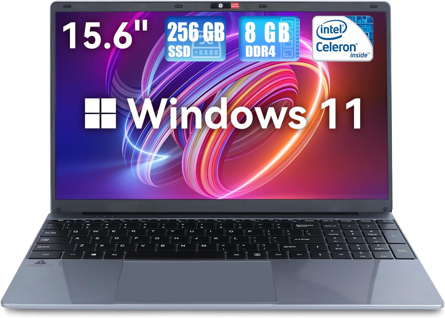 SGIN Laptop 15.6 Inch 8GB RAM 256GB SSD Computer with Intel Celeron Up to 2.8GHz