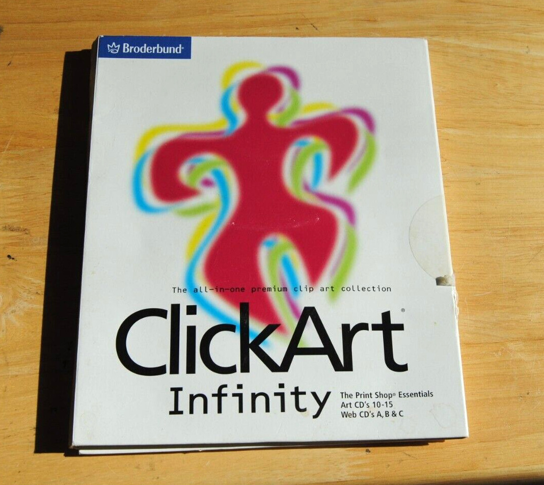 BRODERBUND ClickArt Infinity CD 1-9 and 10-15 Print Shop Essentials 6.0 21 CDs