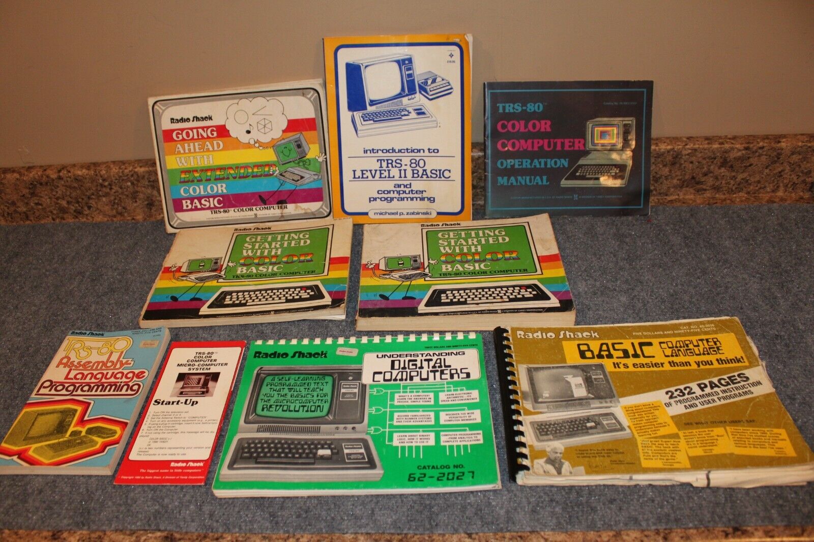 LOT-9 TRS-80 Rare Vintage Books BASIC Assembly Language Operations Manuals MORE