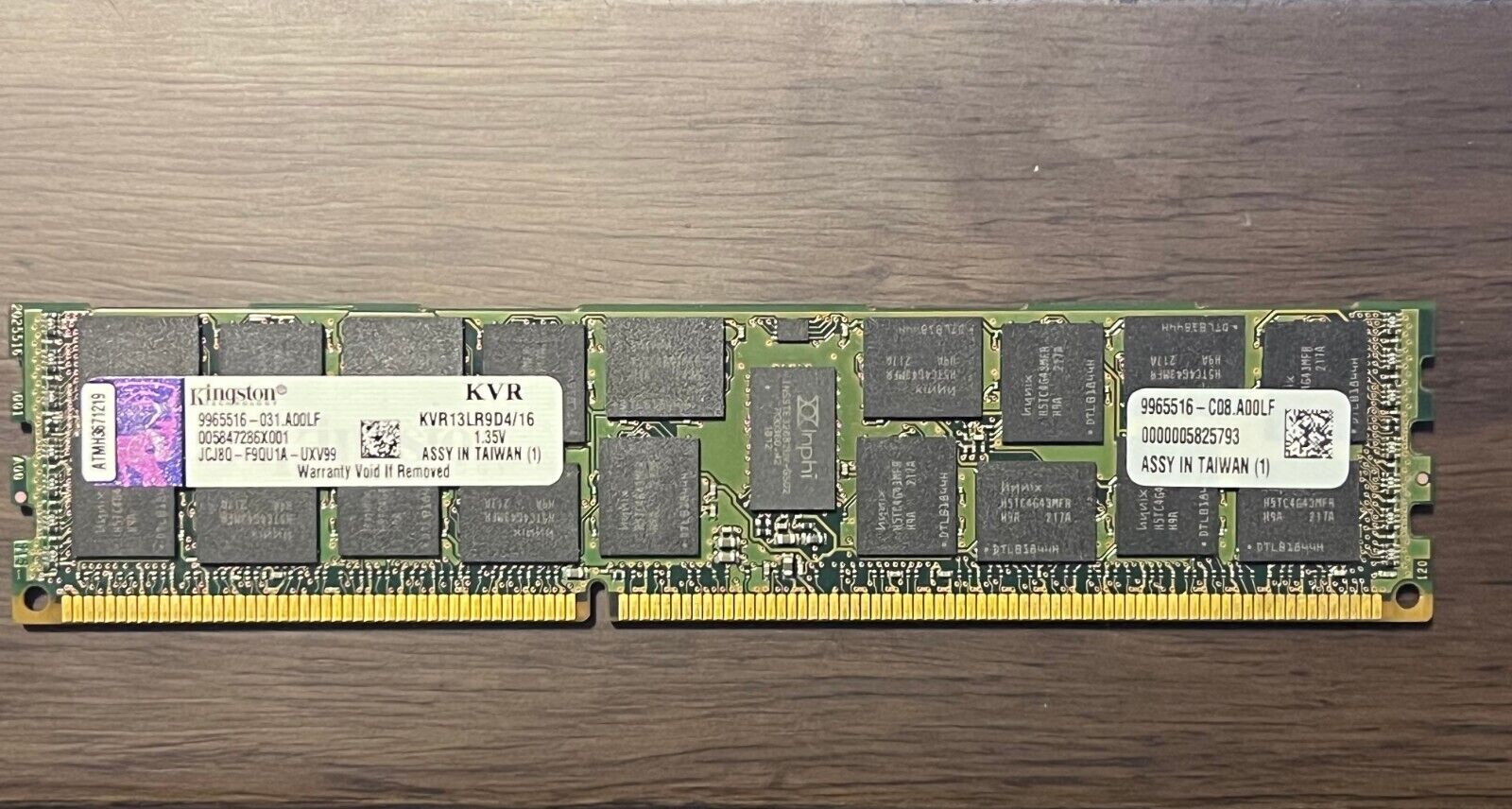 Kingston 16GB KVR13LR9Df/16 RAM