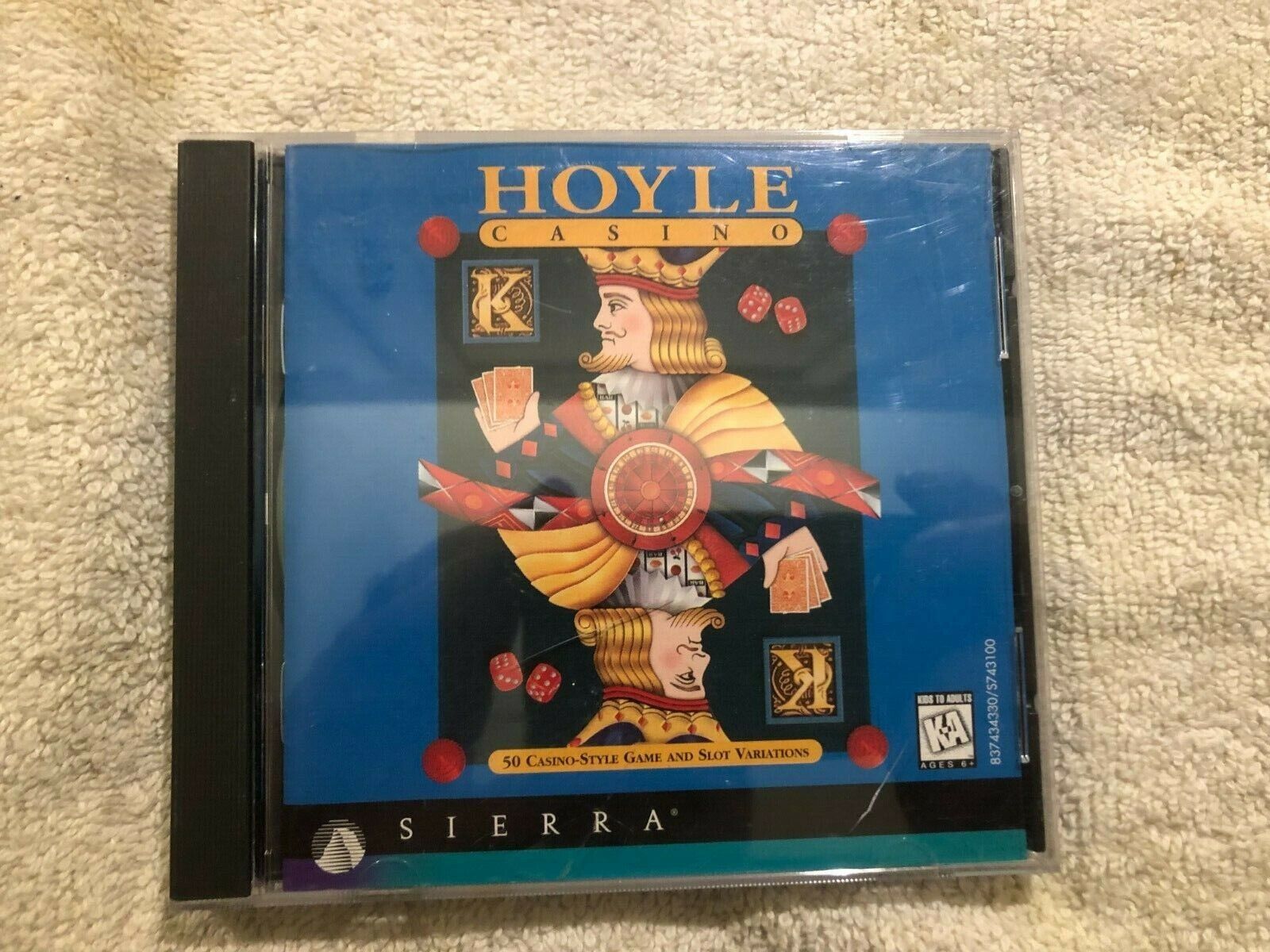 Hoyle Casino CD-ROM-Nice Disk-WIN 3.1/95-50 Casino Style Game/Slot Variations