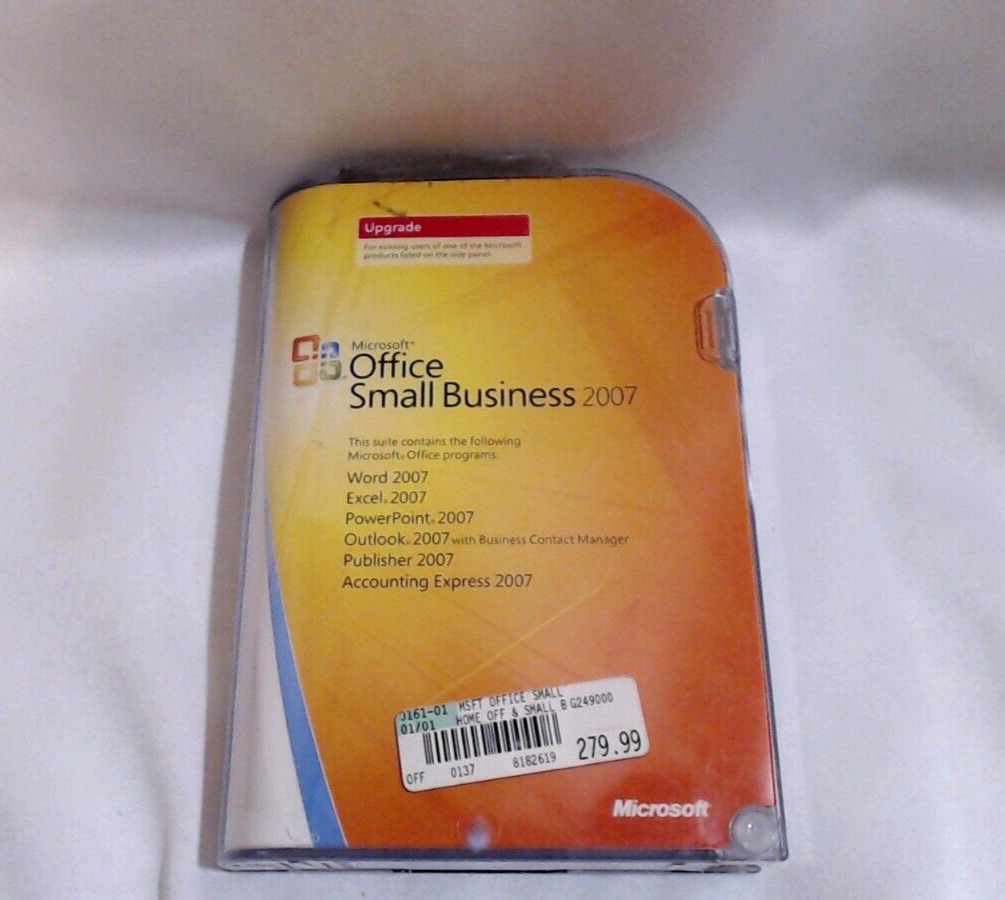 Microsoft Office Small Business 2007 Full Version in Retail Box $24.50 OBO