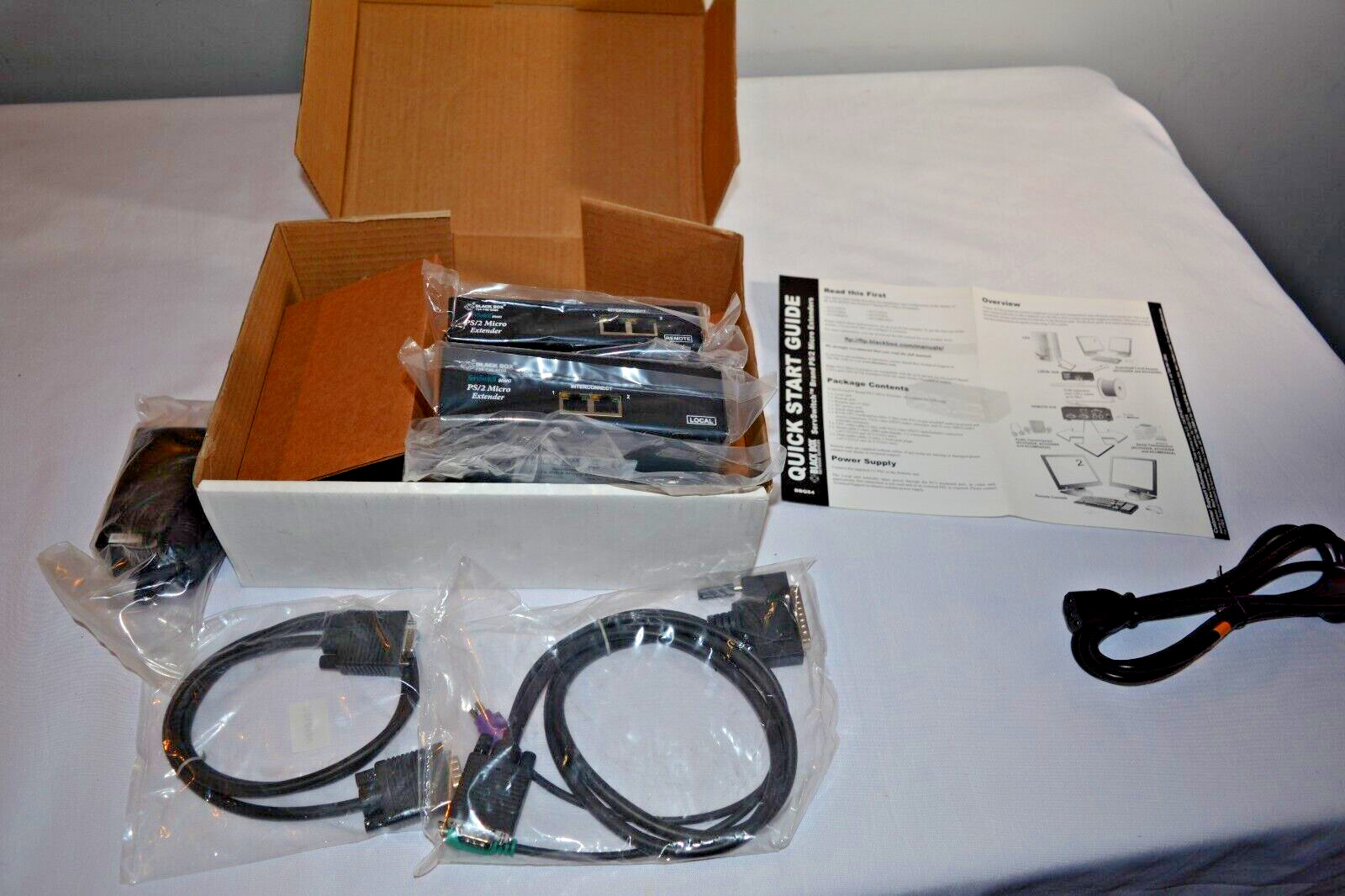 BLACK BOX SERVSWITCH CATX USB MICRO PS/2 EXTENDER ACU3209A LOCAL & REMOTE