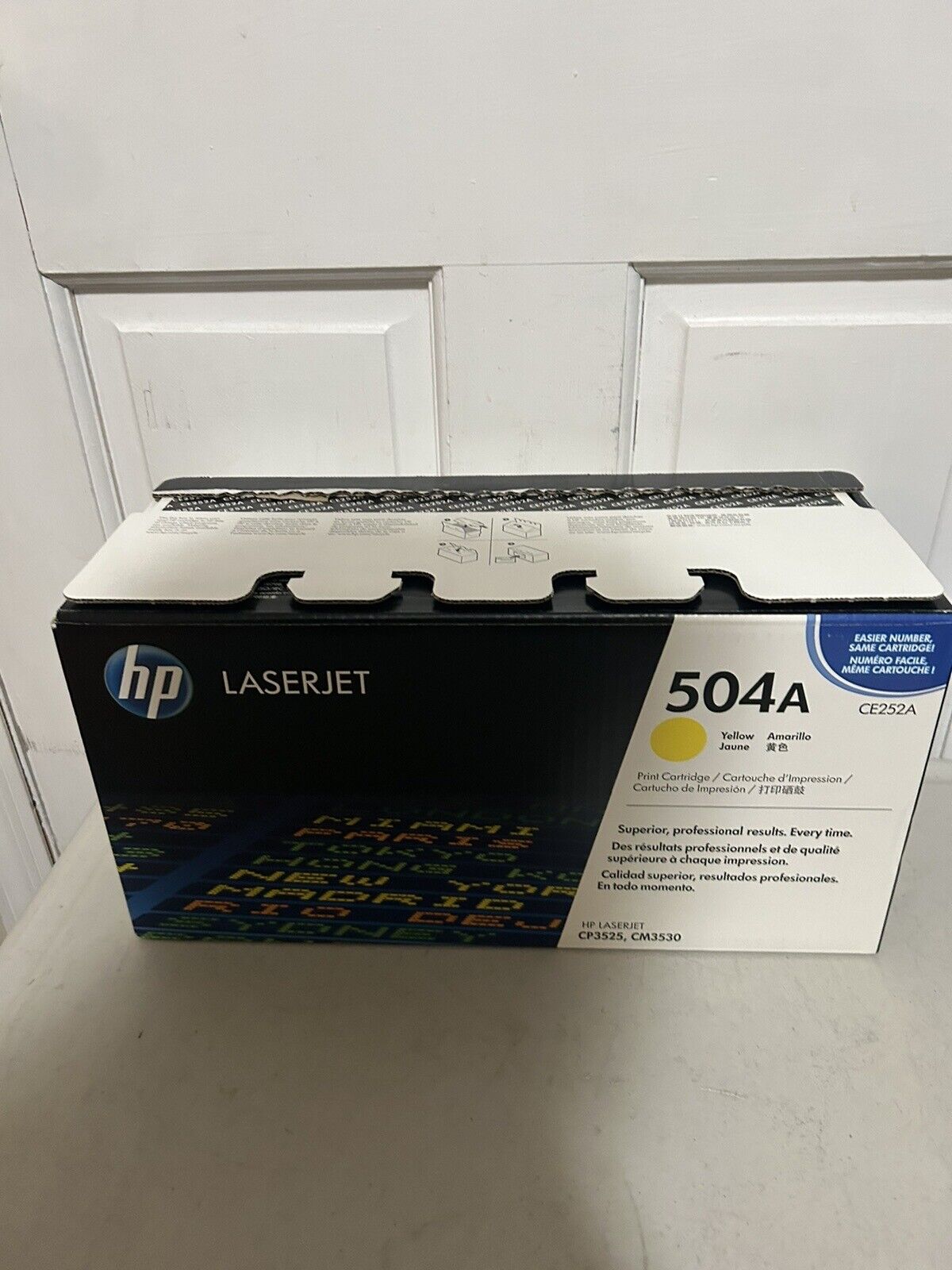 Genuine HP 504A Yellow Toner CE252A for CM3530 CP3525dn CM3530fs Series, New #2