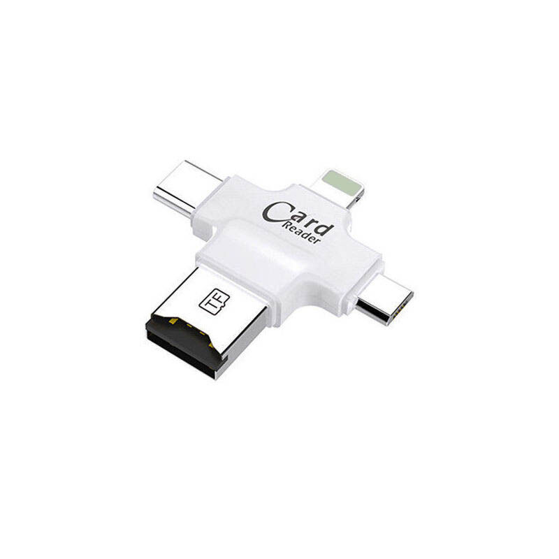 All in 1 TF Card Reader for iPad iPhone 13 12 11 X Macbook Type C Android OTG