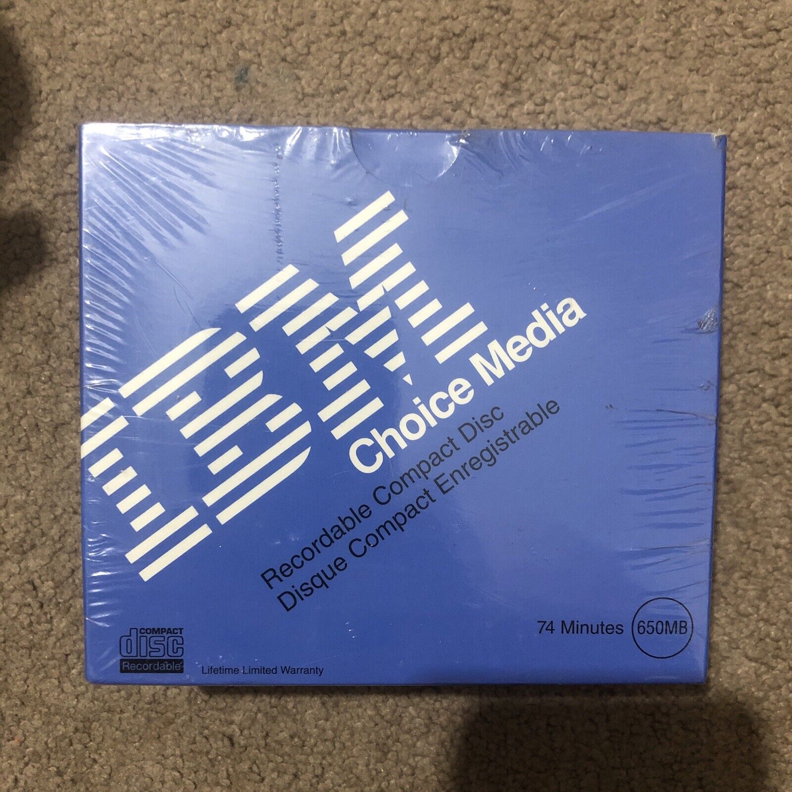 Vintage Sealed IBM Choice Media Recordable Compact Discs 5 Pk