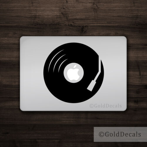 Record Player - Mac Apple Logo Laptop Vinyl Decal Sticker Macbook DJ Turntable
