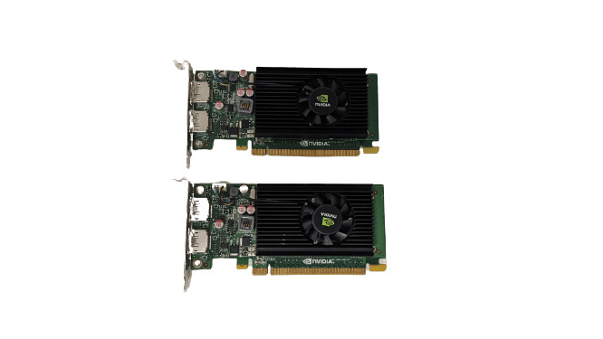 Lot of 2 Nvidia NVS 310 1GB DDR3 PCIex16 Video Card 2x Display Port Low Profile