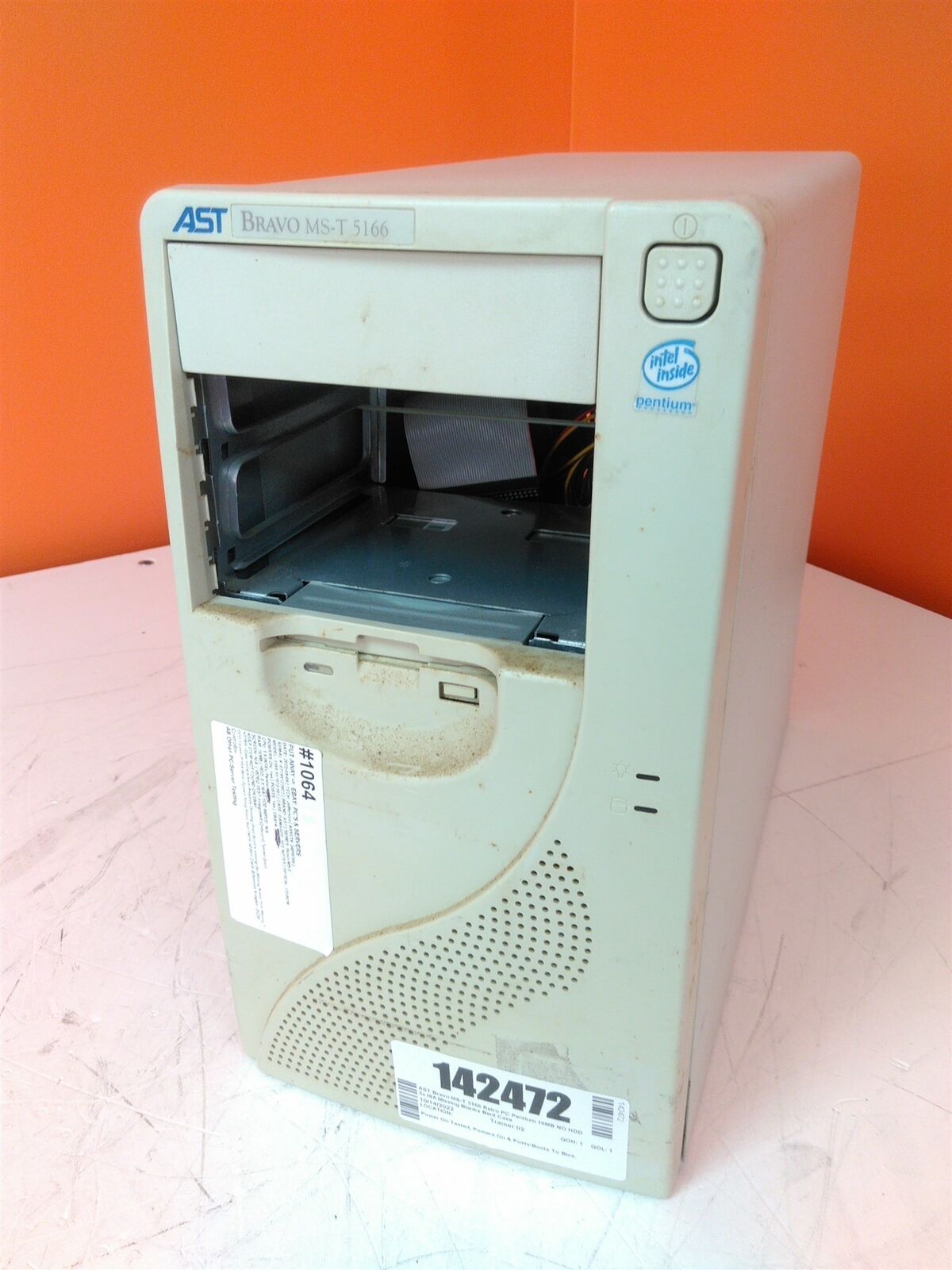 AST Bravo MS-T 5166 Retro PC Intel Pentium 166MHz 16MB NO HDD 5x ISA Bent Case