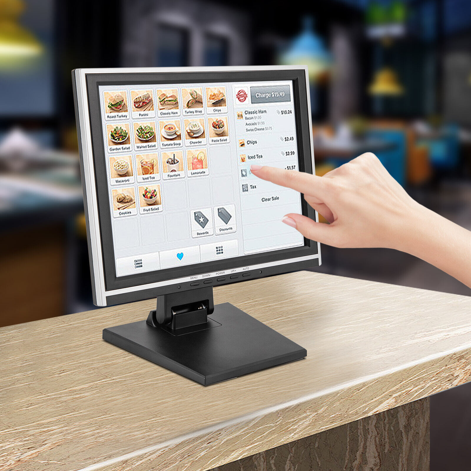 15 inch Touch Screen TouchScreen Monitor Retail Kiosk Restaurant Bar 
