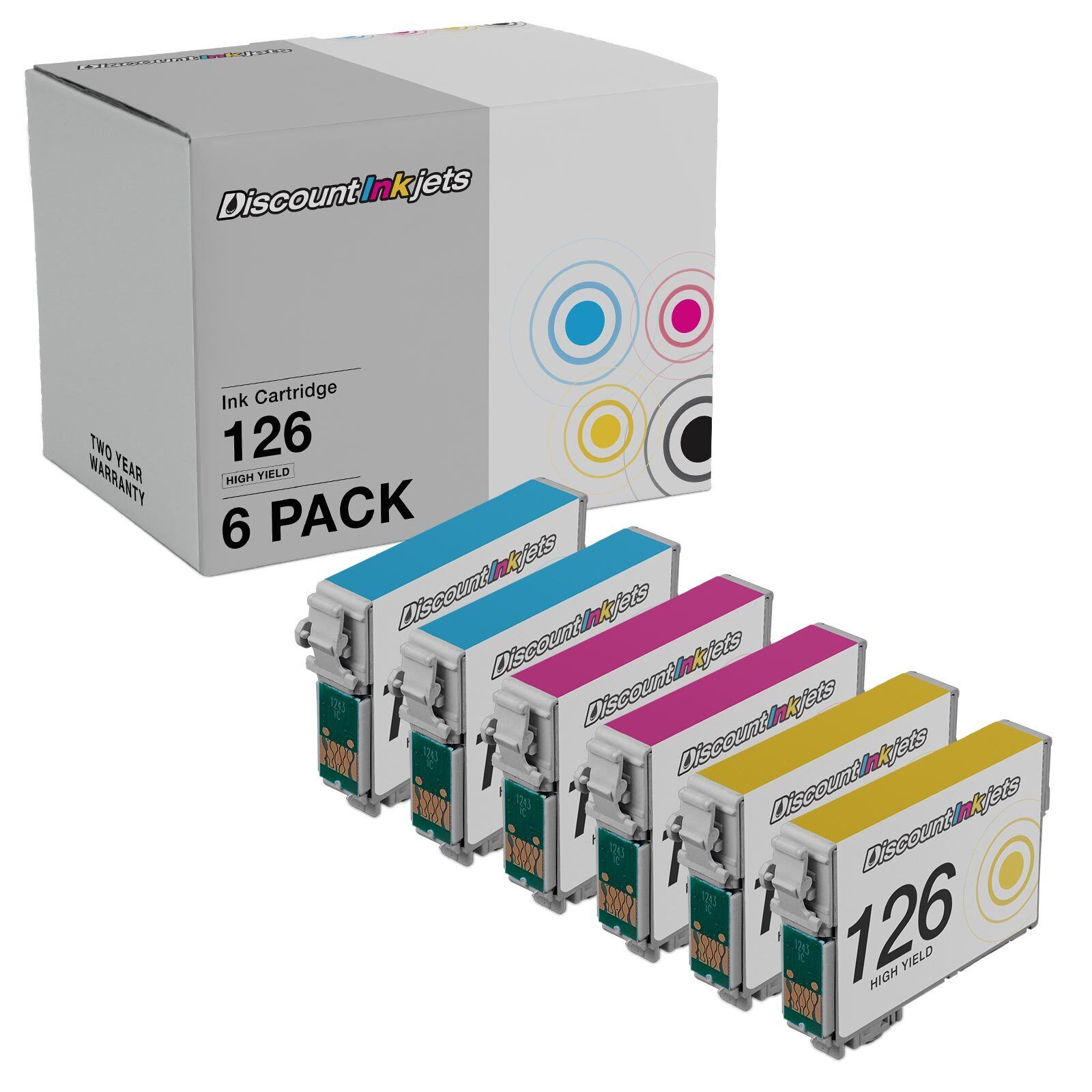 Ink Cartridge Replacements for Epson 126 HY (Combo Set, 6 pack)