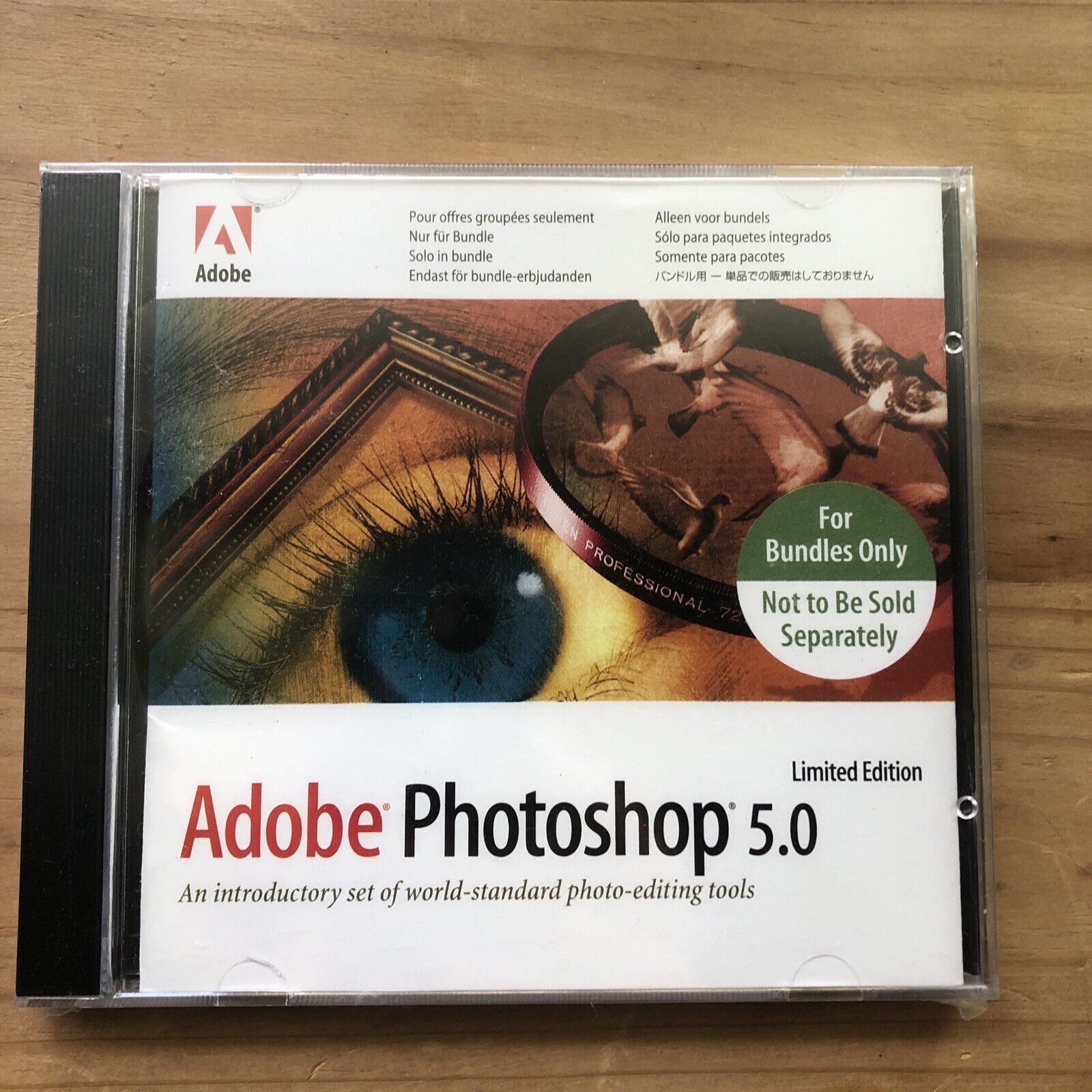 Adobe PHOTOSHOP 5.0 LE vintage software CD 90s Brand New Sealed