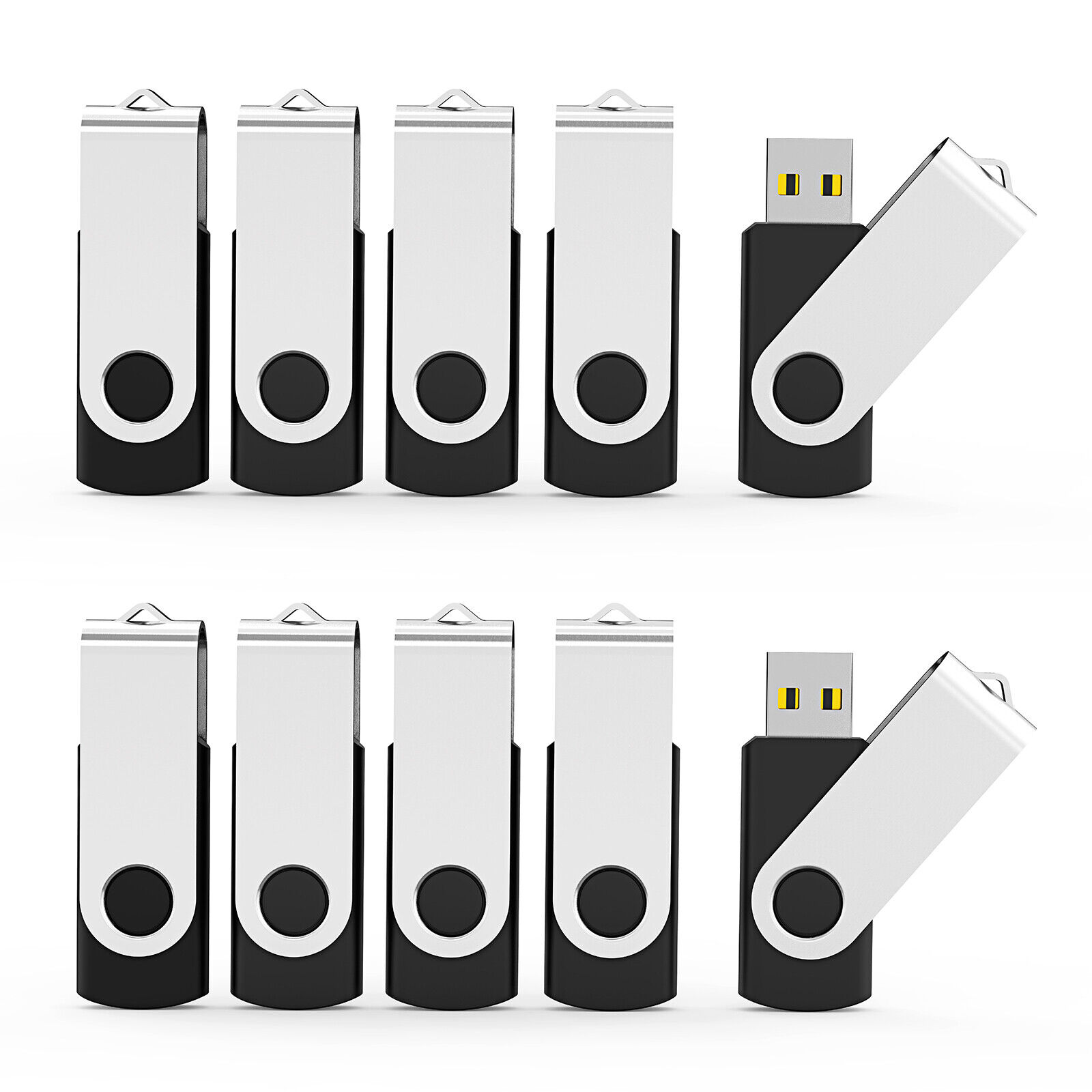 Kootion Lot 10/50/100Pcs 4GB USB 2.0 Metal Anti-skid Swivel Flash Drives Memory 
