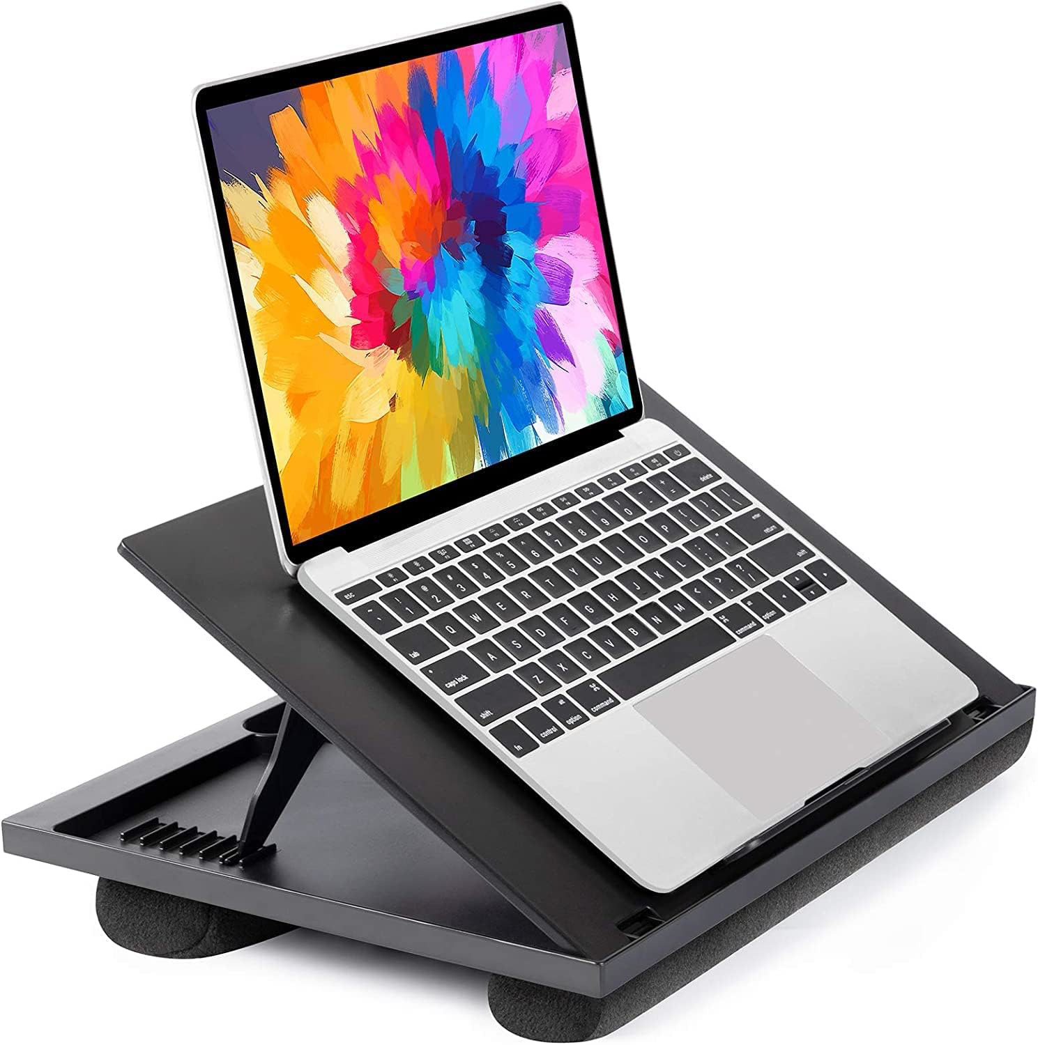 Adjustable Lap Desk - with 8 Adjustable Angles & Dual Cushions Laptop Stand for