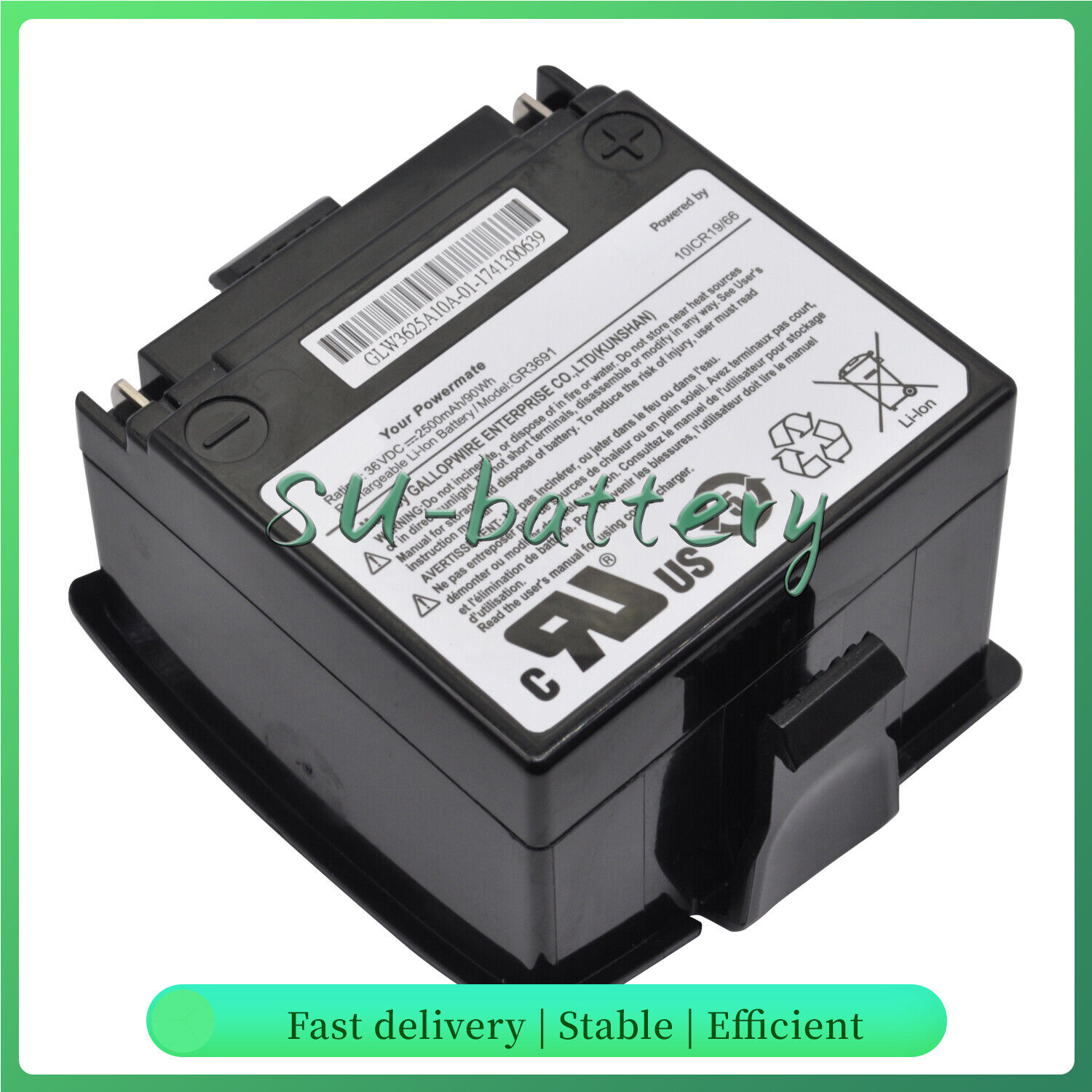 GR3691 New Li-ion Battery 36V 2500mAh 90Wh For Balance Scooter 10ICR19/66 90Wh
