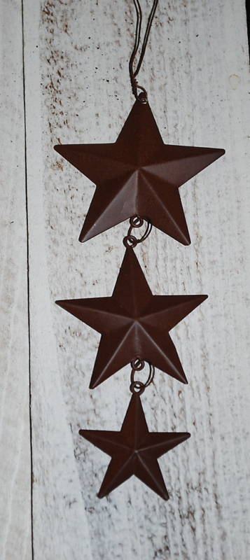  HANGING BARN STARS - Primitive Rusty Tin Look - New