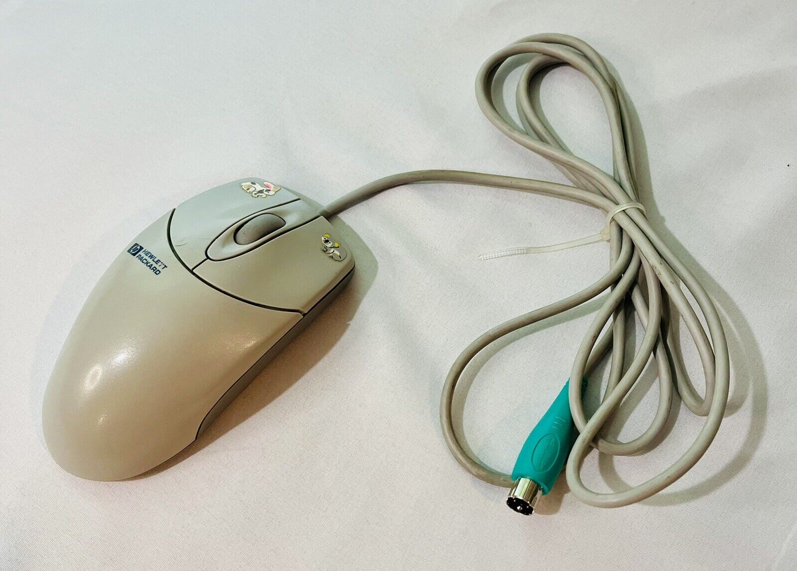 Vintage Genuine HP 2 Button PS/2 Mechanical Mouse Model M-S48