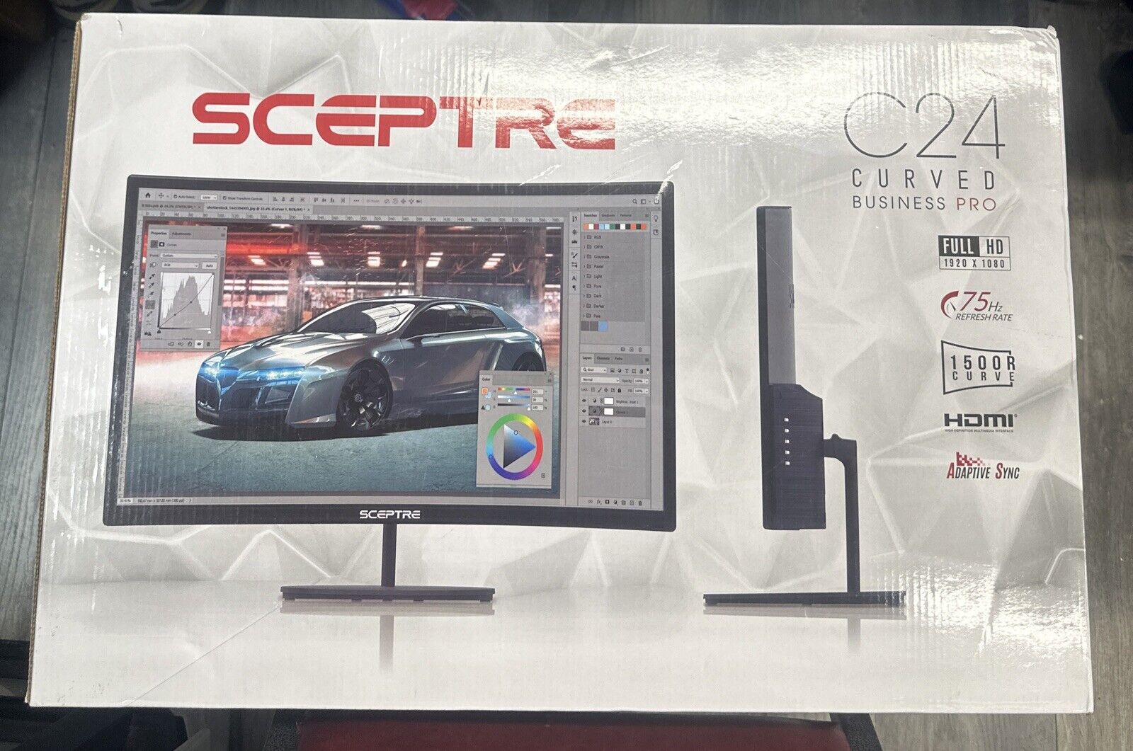 Sceptre C248W1920RN 24 inch LED Monitor with Built-In Speakers